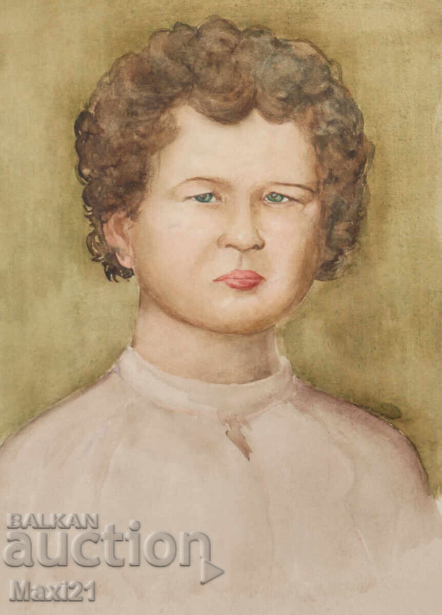 Licitație Tablou vechi, portret de copil