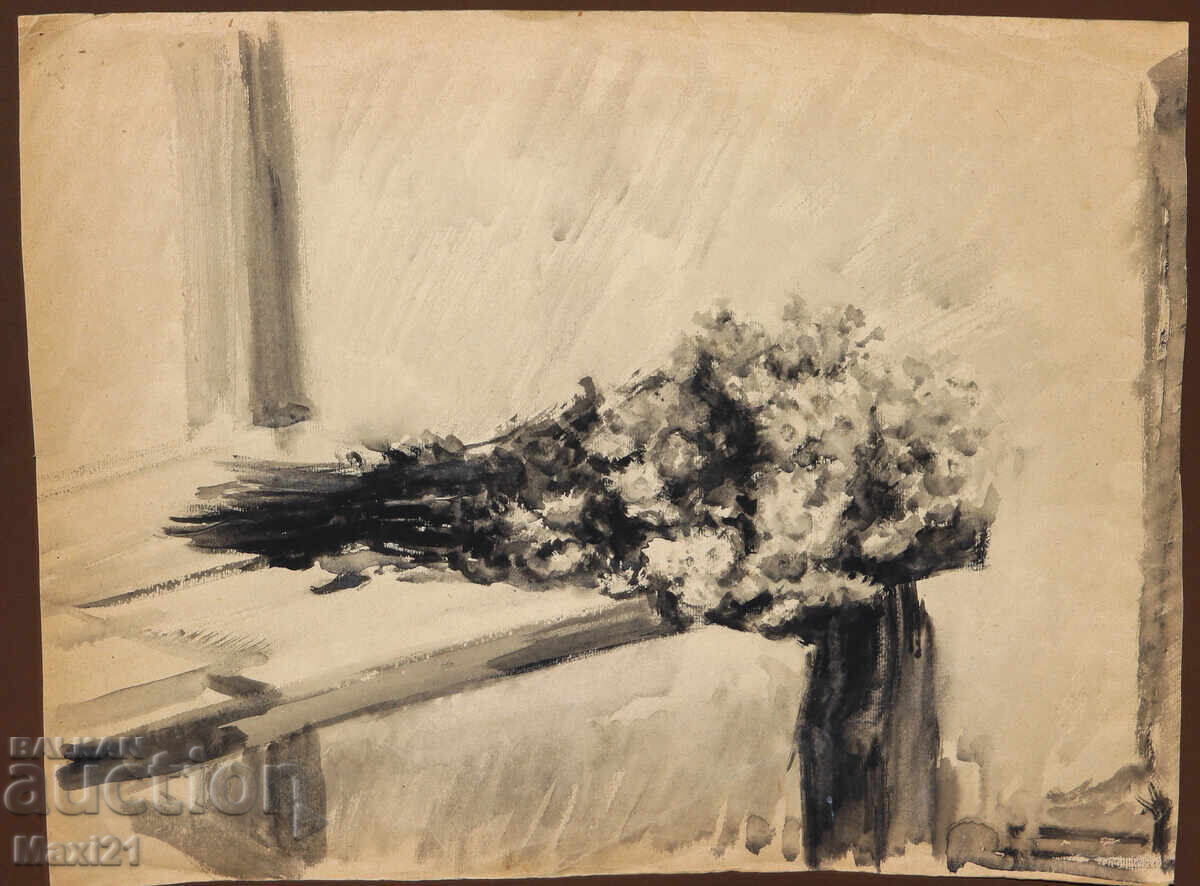 Tablou vechi natură statică buchet de flori cu preț 150.00 BGN | € 76.69