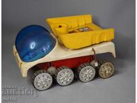 Old Russian plastic toy model Lunokhod (moon rover) on batteries