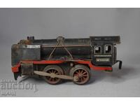 Old German Metal Mechanical Toy Train Steam Locomotive