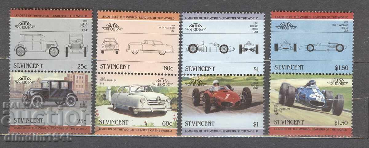 Sfântul Vincent 1985 - Mașini, serie completă curată