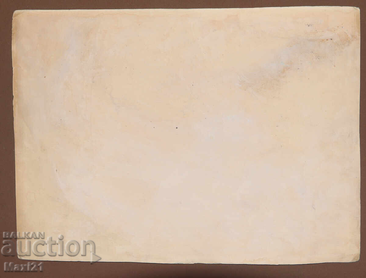 Old gouache painting, beautiful mountain landscape - 7