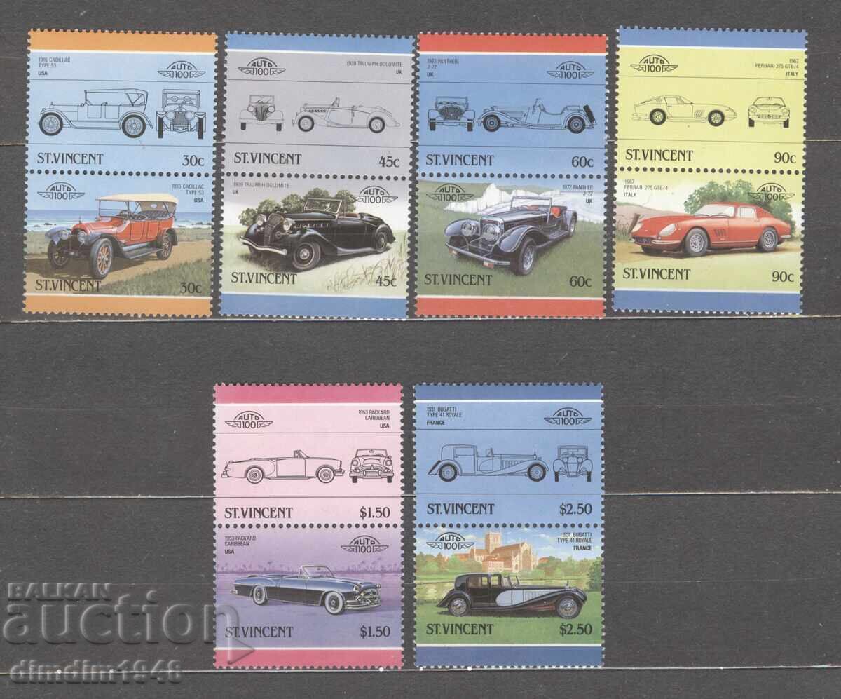 Sfântul Vincent 1986 - Mașini, serie completă, nefolosite