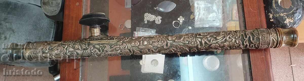 Pipă de opiu chinezească din secolul al XIX-lea