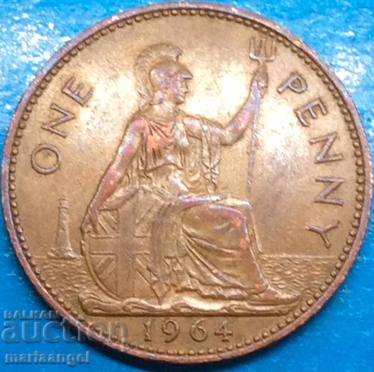 Marea Britanie 1 Penny 1964 30 mm Bronz 2 - 6