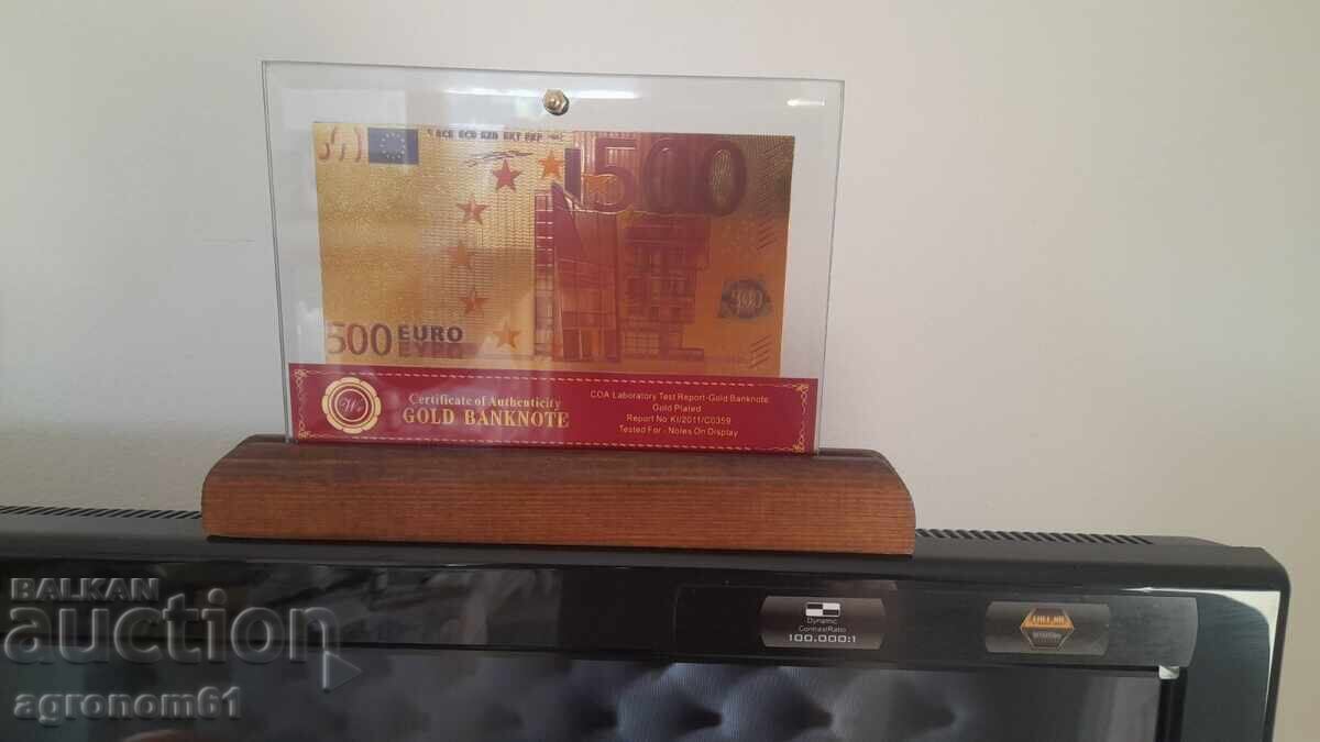 Auction  Souvenirs 50,000 gold leva banknotes with a certificate, ideal