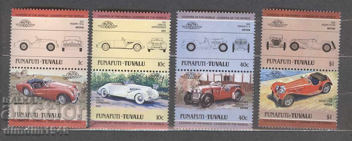 Tuvalu 1984 - Modele de mașini ușoare, serie completă curată