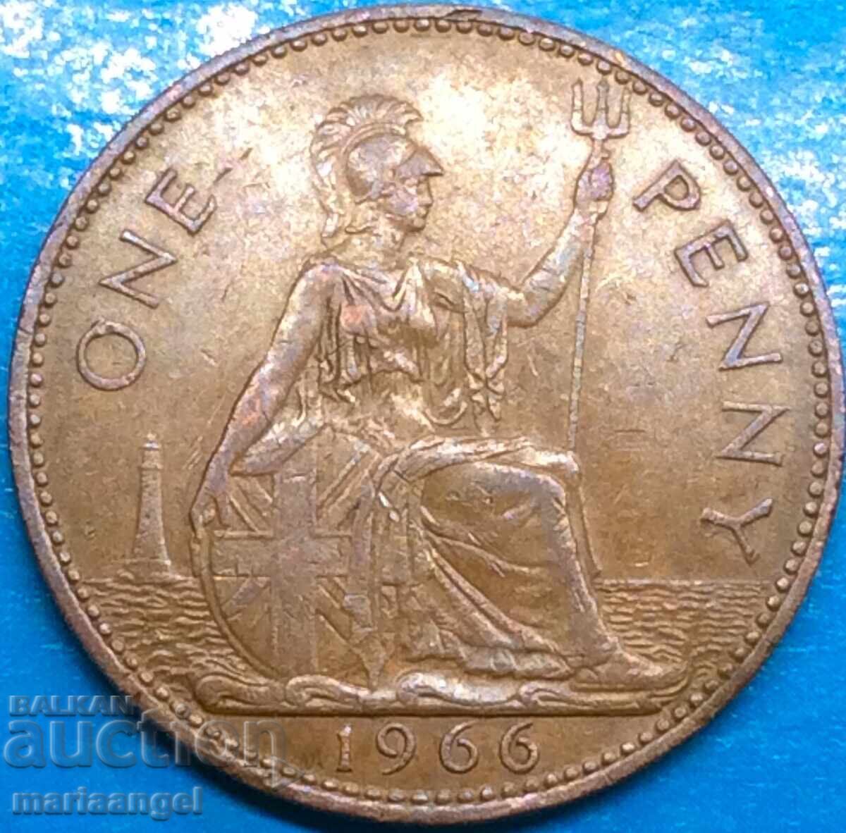 Delivery of 1 Penny 1966 Great Britain Elizabeth II 30mm Bronze