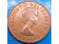 1 penny 1966 Marea Britanie Elisabeta II 30mm bronz