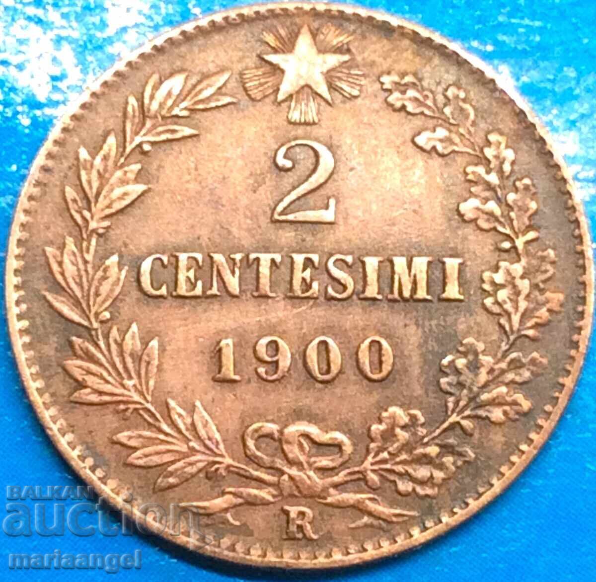 Italia 2 centesimi 1900 Umberto 1 - neobișnuită - 6