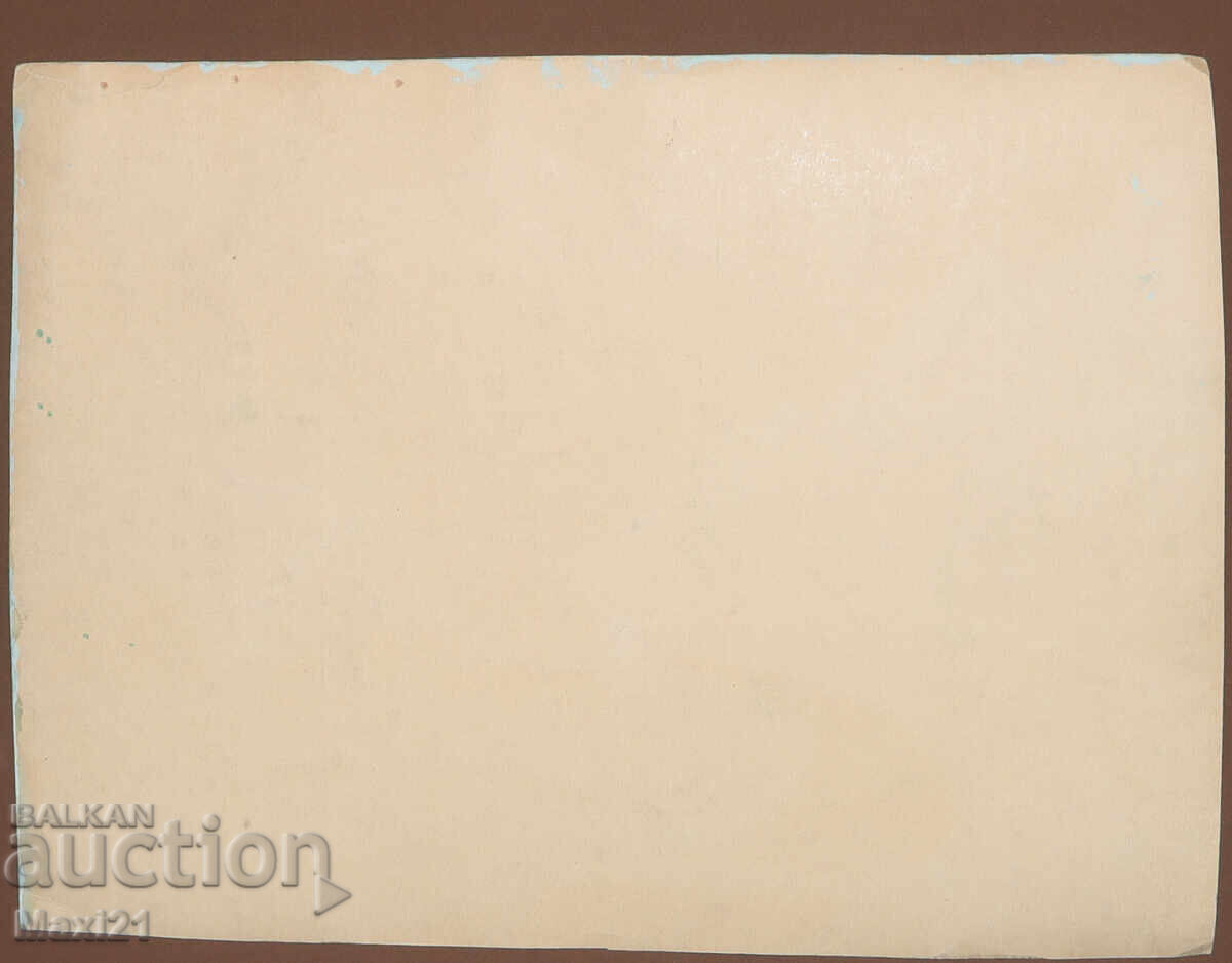 Old gouache painting, mountain landscape, traditional houses and stream - 7