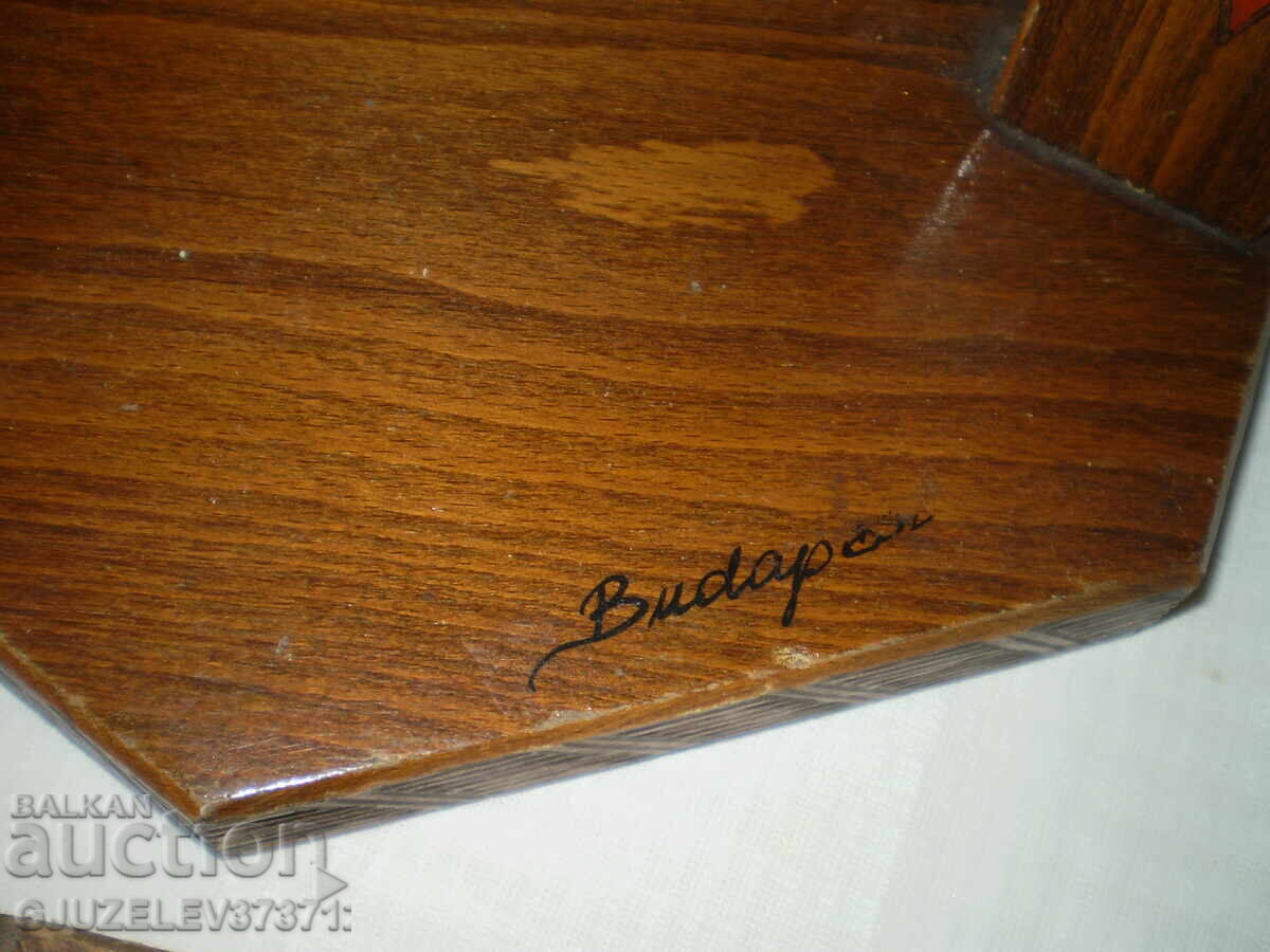 Set de birou din lemn, scrumieră și suporturi - 7