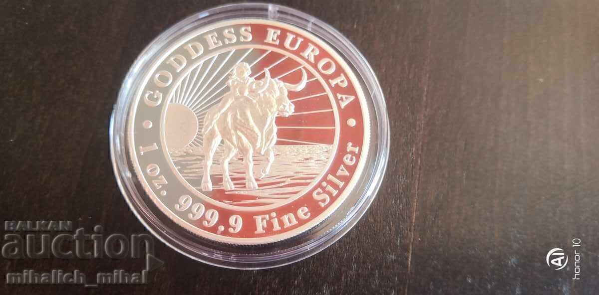 SILVER 1 OZ 2022 TOKELAU GODDESS EUROPE ZEITĂ uncie cu preț € 142.00 | 277.73 BGN