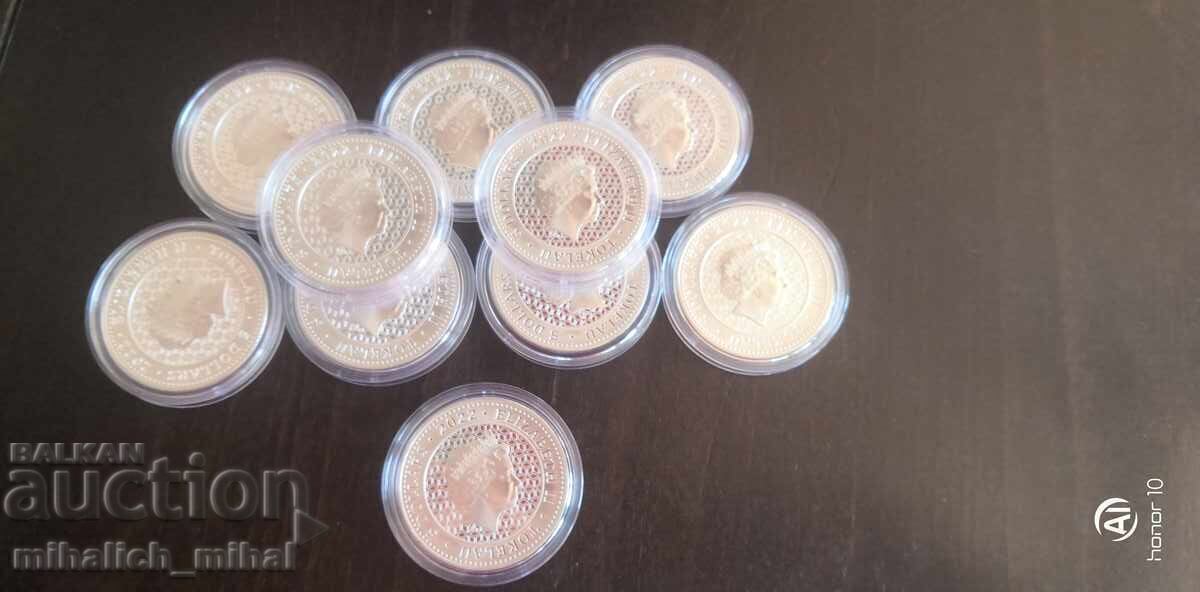 1 oz Silver BULL and BEAR Tokelau 2022 oz