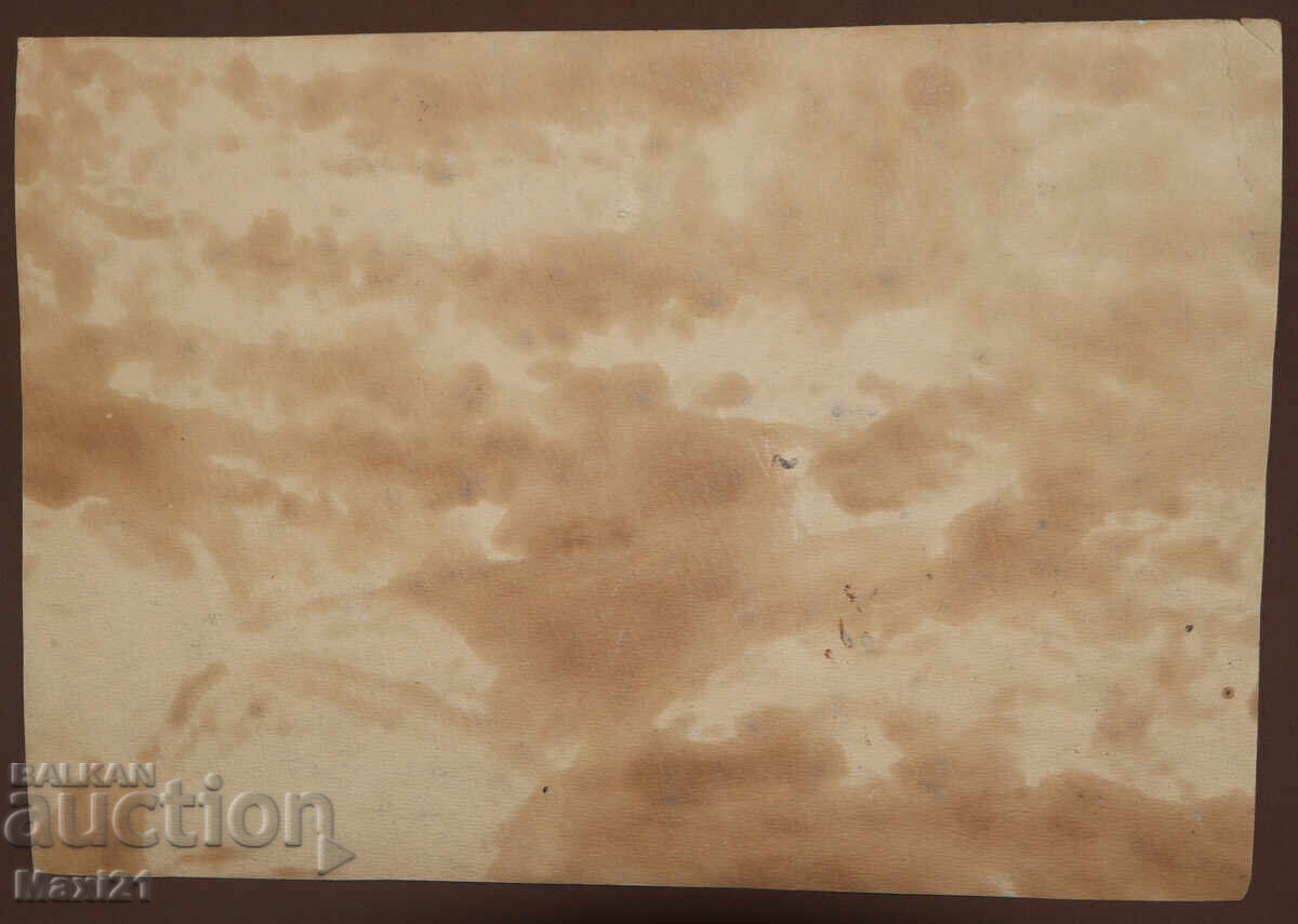 Old landscape painting oil on canvas mountain stream - 7