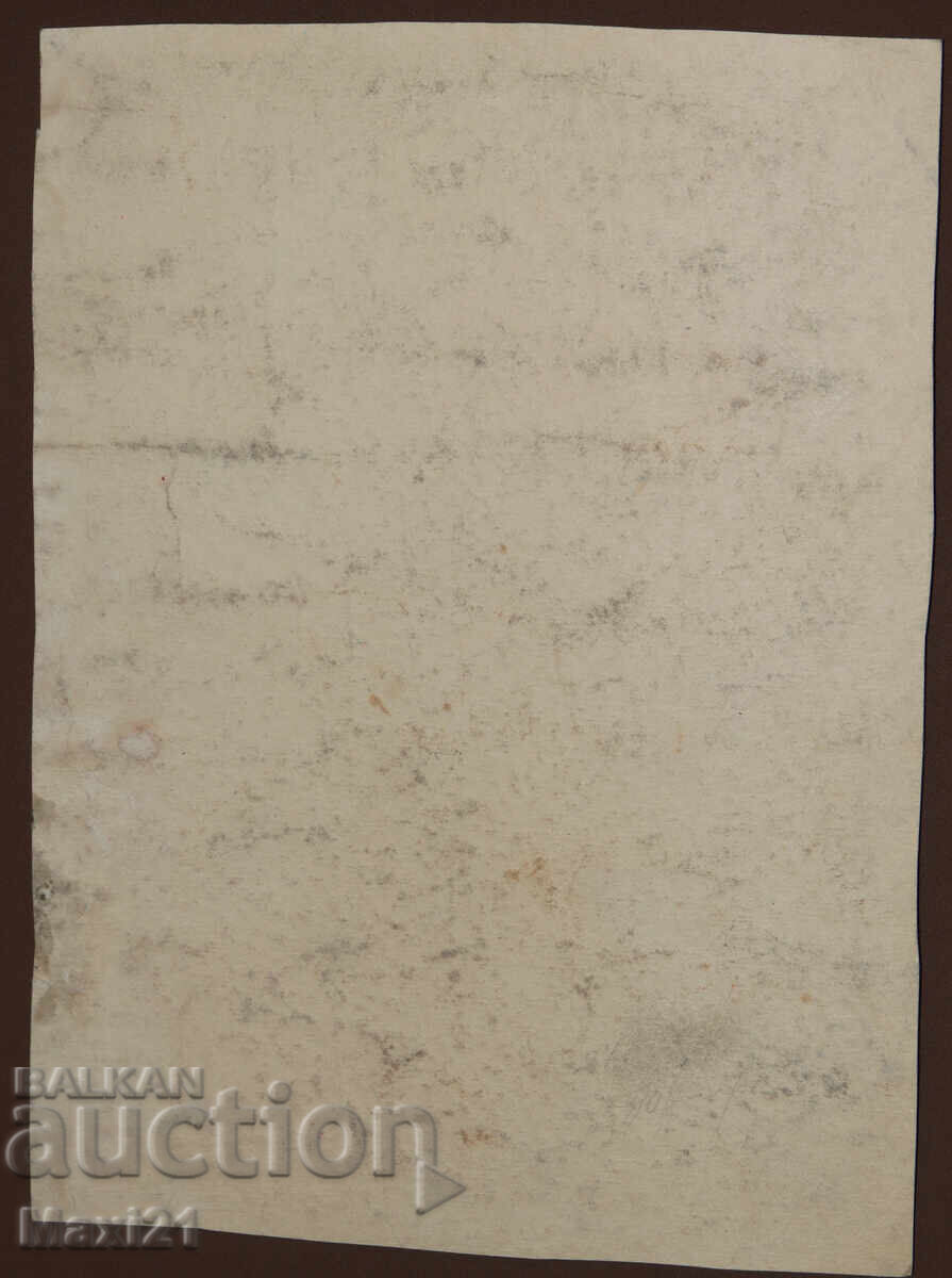 Old painting, cityscape, gouache, pastel - 6