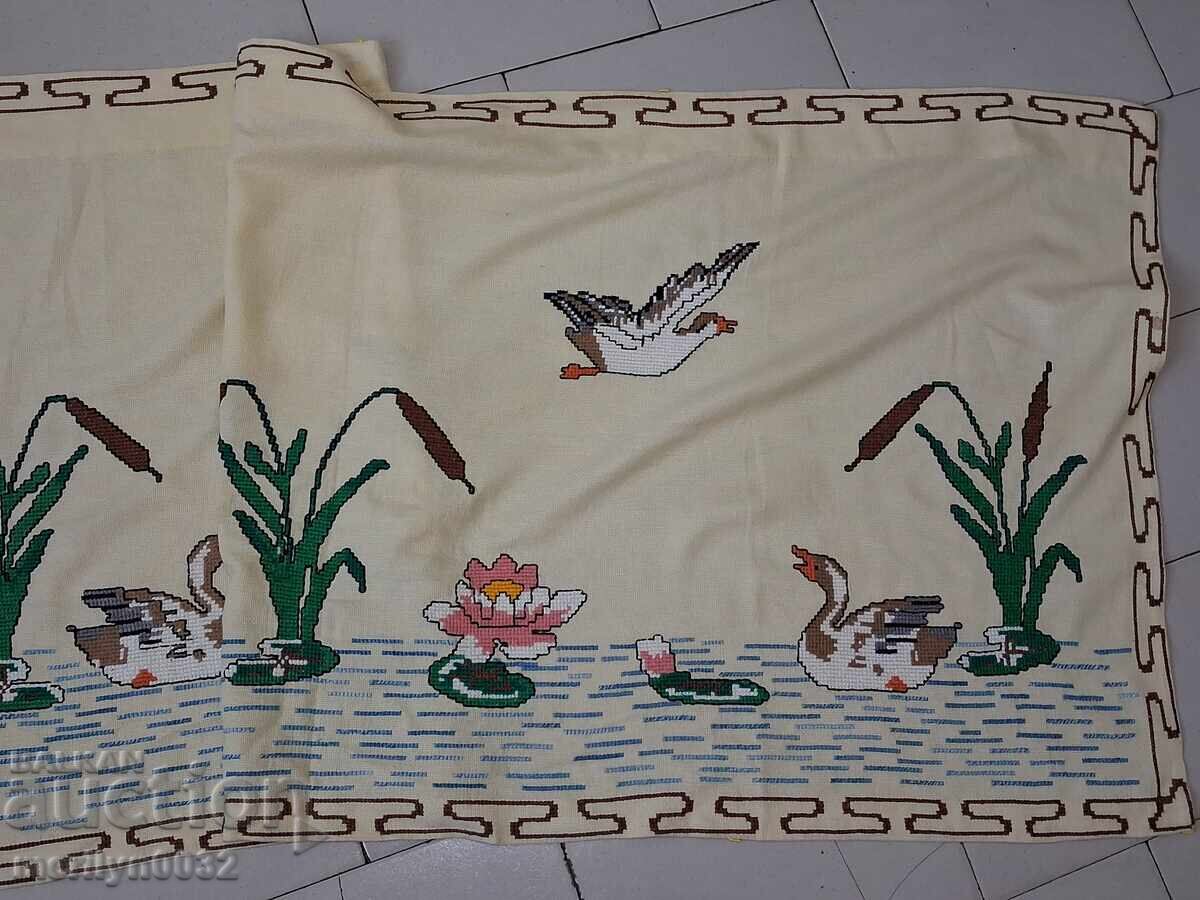 Hand-embroidered carpet costume interior item from the 1940s - 6