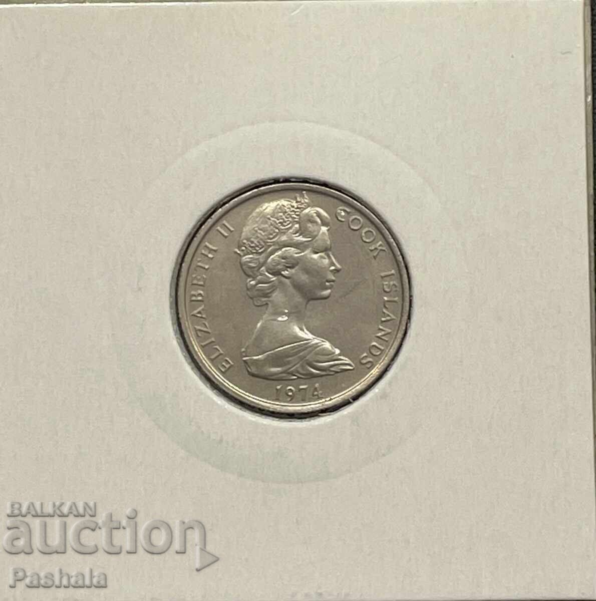 Острови Кук 5 цента 1974 г. с цена 5.00 лв. | € 2.56