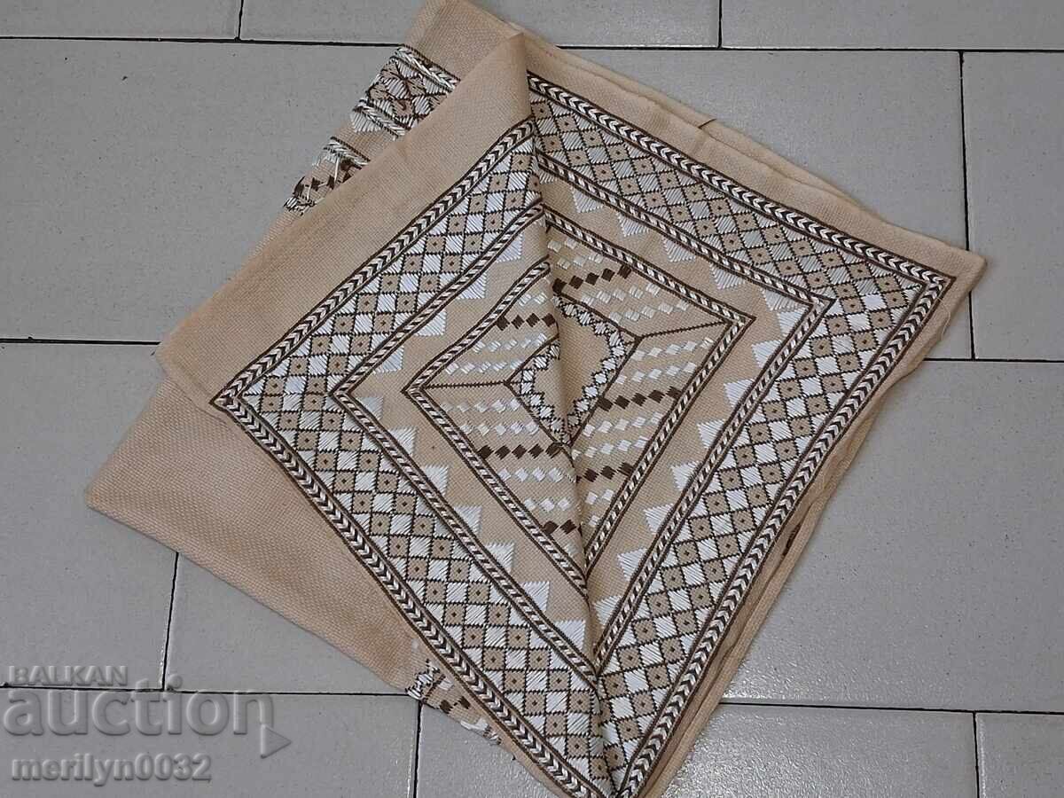 Old embroidered check, tablecloth, milo, Bulgarian embroidery - 6 Old embroidered check, tablecloth, milo, Bulgarian embroidery - 6