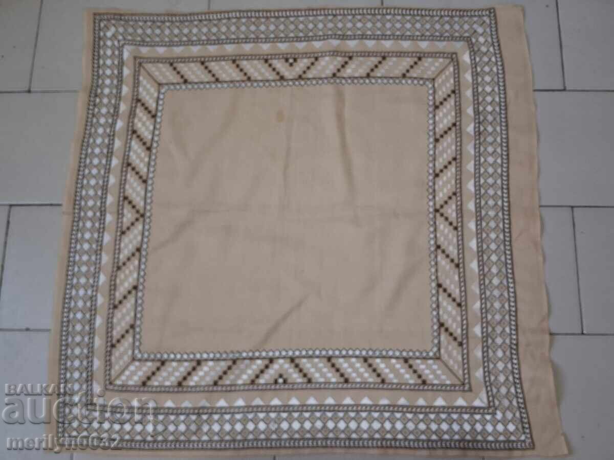 Old embroidered check, tablecloth, milo, Bulgarian embroidery Old embroidered check, tablecloth, milo, Bulgarian embroidery