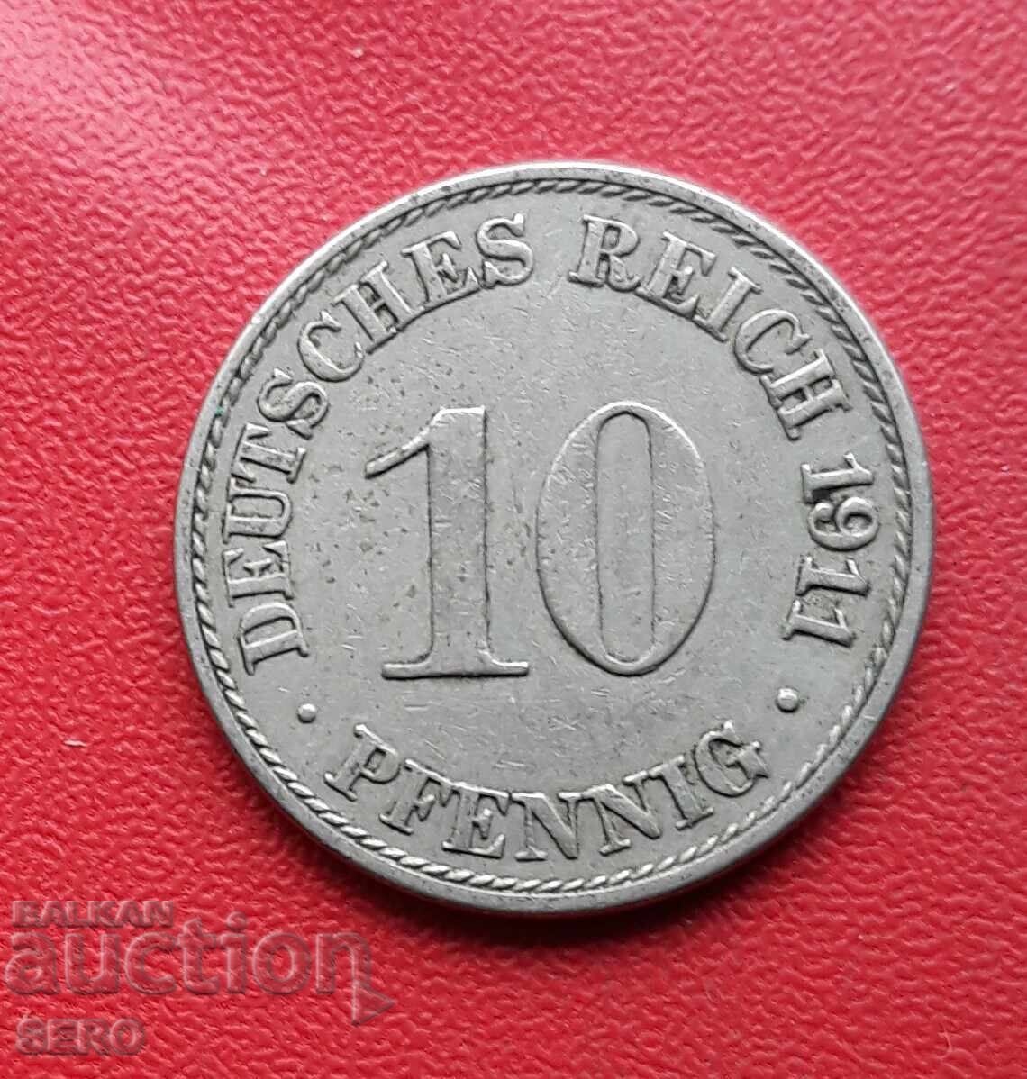 Germany-10 pfennig 1911 A-Berlin Germany-10 pfennig 1911 A-Berlin