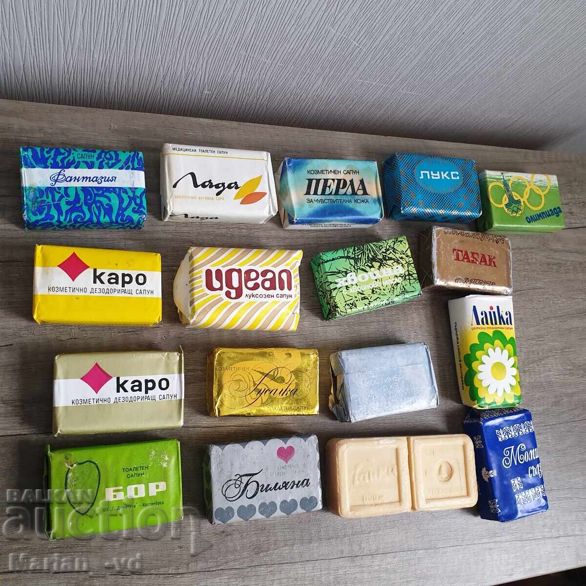 Săpunuri vechi bulgărești soc. - 17 bucăți cu preț 70.00 BGN | € 35.79