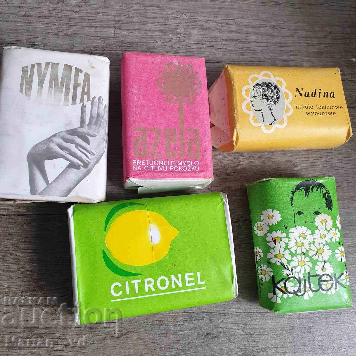 Lot de săpunuri vechi - 5 bucăți cu preț 25.00 BGN | € 12.78