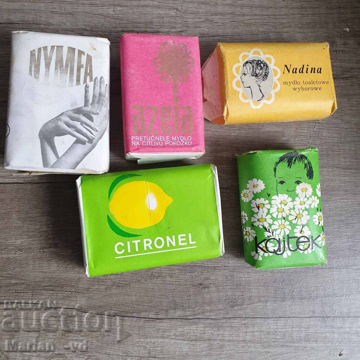 Lot de săpunuri vechi - 5 bucăți