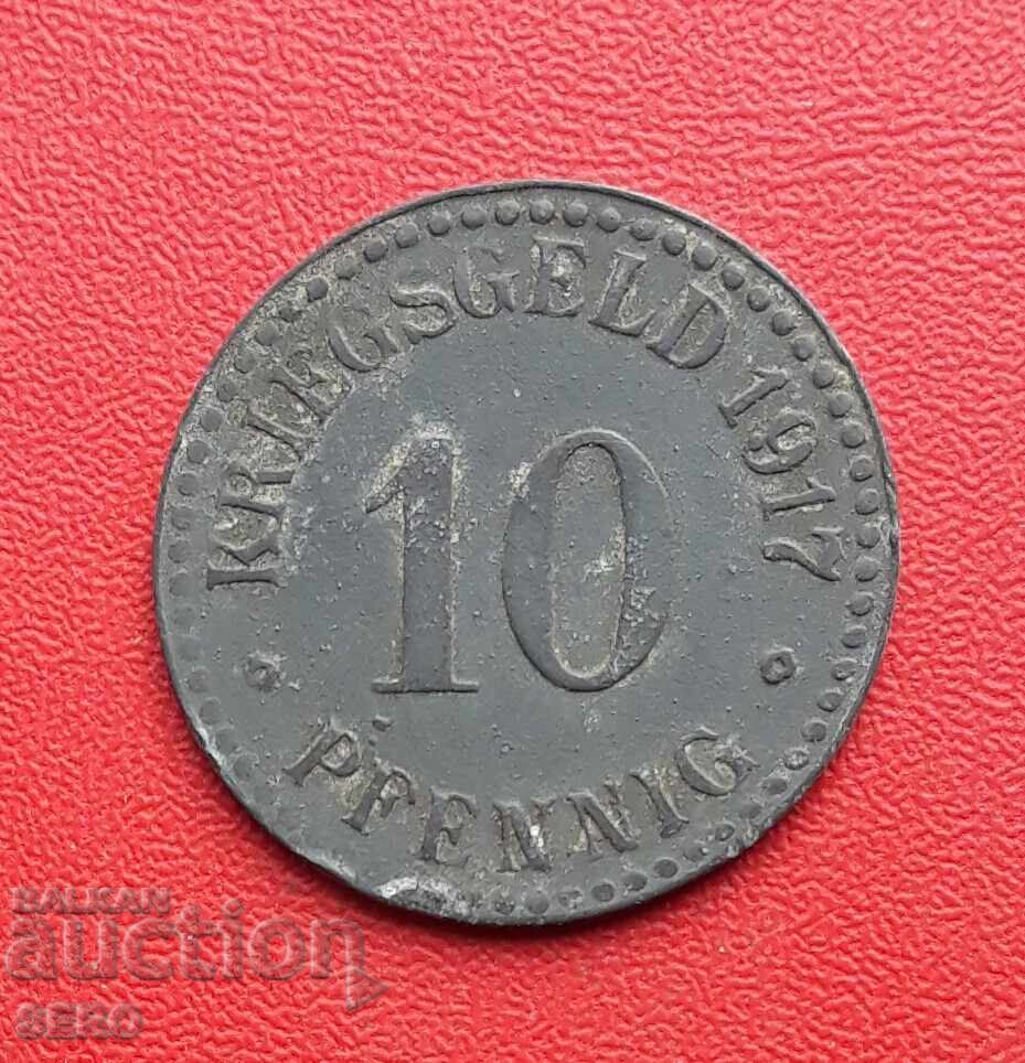 Γερμανία-Έσση-Κάσσελ-10 pfennig 1917 Γερμανία-Έσση-Κάσσελ-10 pfennig 1917