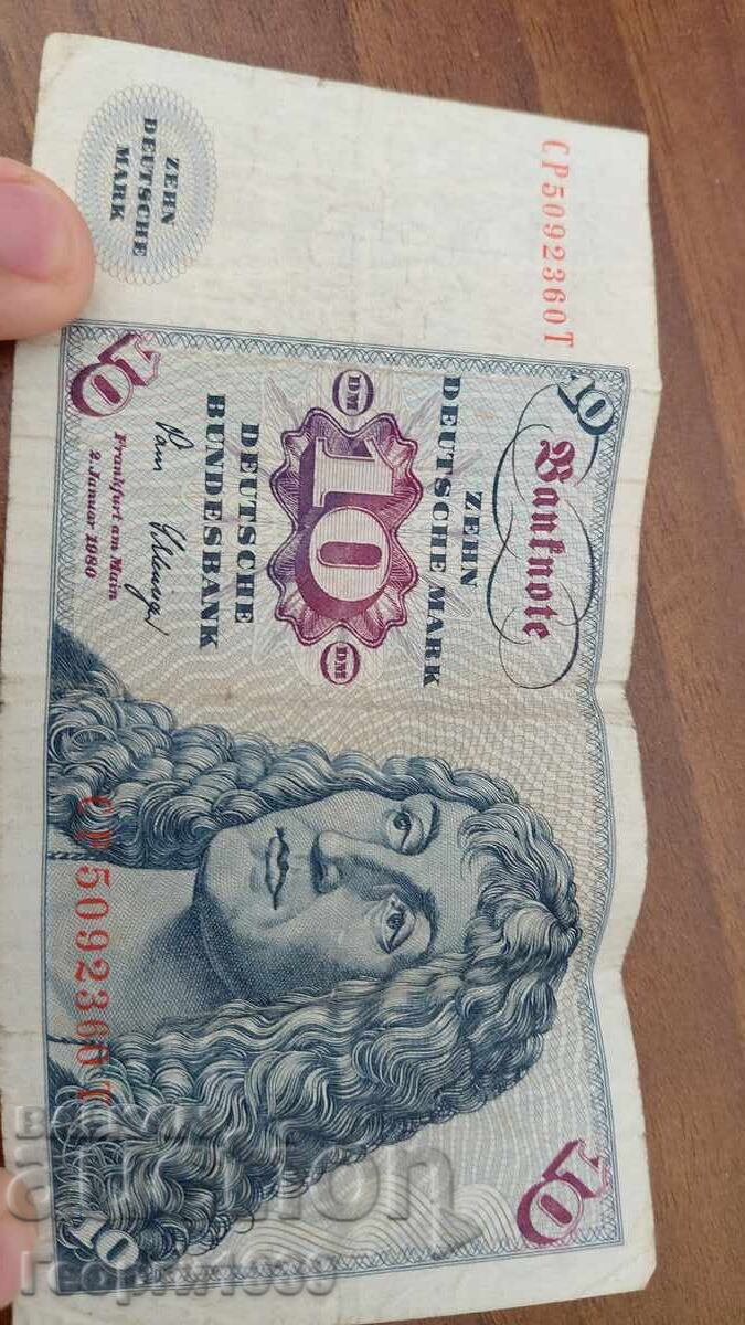 GDR Germany 10 Deutsche Mark 1980