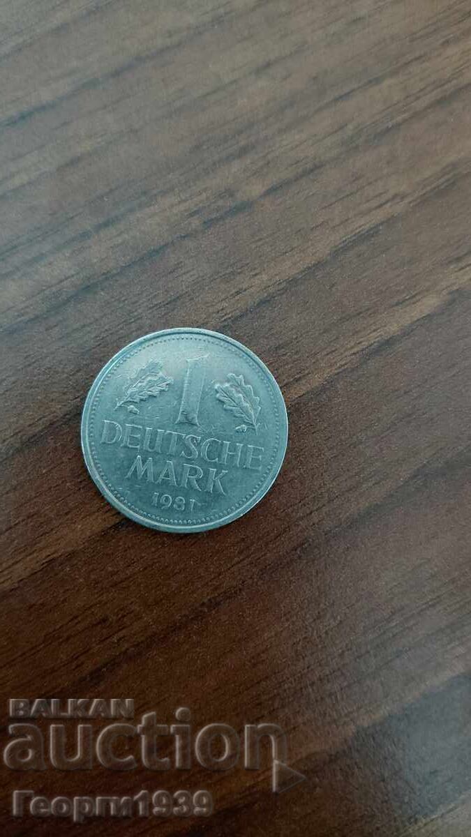 1 ΓΕΡΜΑΝΙΚΟ ΜΑΡΚΟ 1981 1 ΓΕΡΜΑΝΙΚΟ ΜΑΡΚΟ 1981