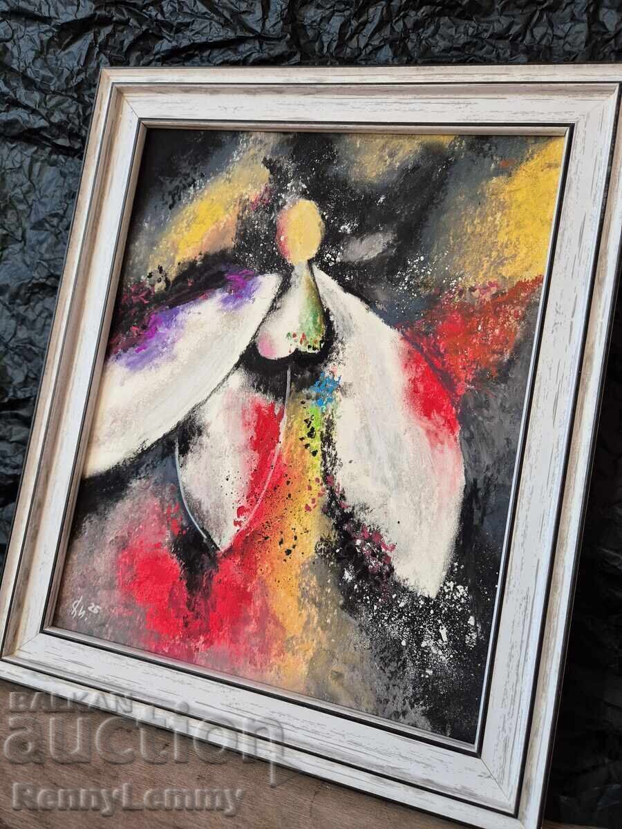 Licitație Primăvară, tablou original, pastel