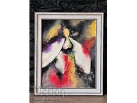 Primăvară, tablou original, pastel