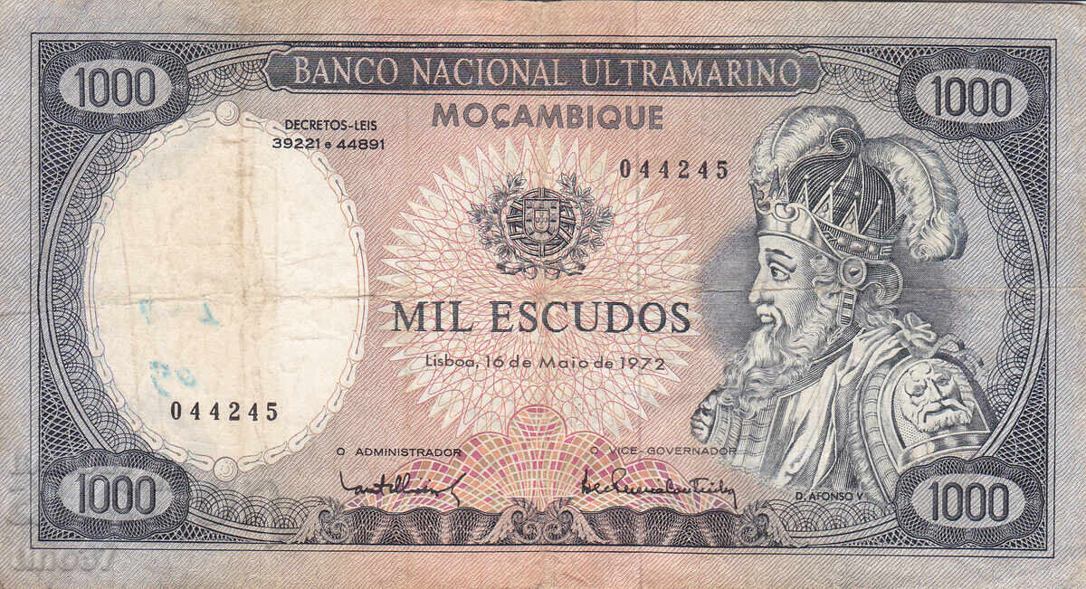 tino37 - MOZAMBIQUE - /PORTUGUESE/ - 1000 ESCUDOS - 1972 with price 21.90 BGN | € 11.20 tino37 - MOZAMBIQUE - /PORTUGUESE/ - 1000 ESCUDOS - 1972 with price 21.90 BGN | € 11.20