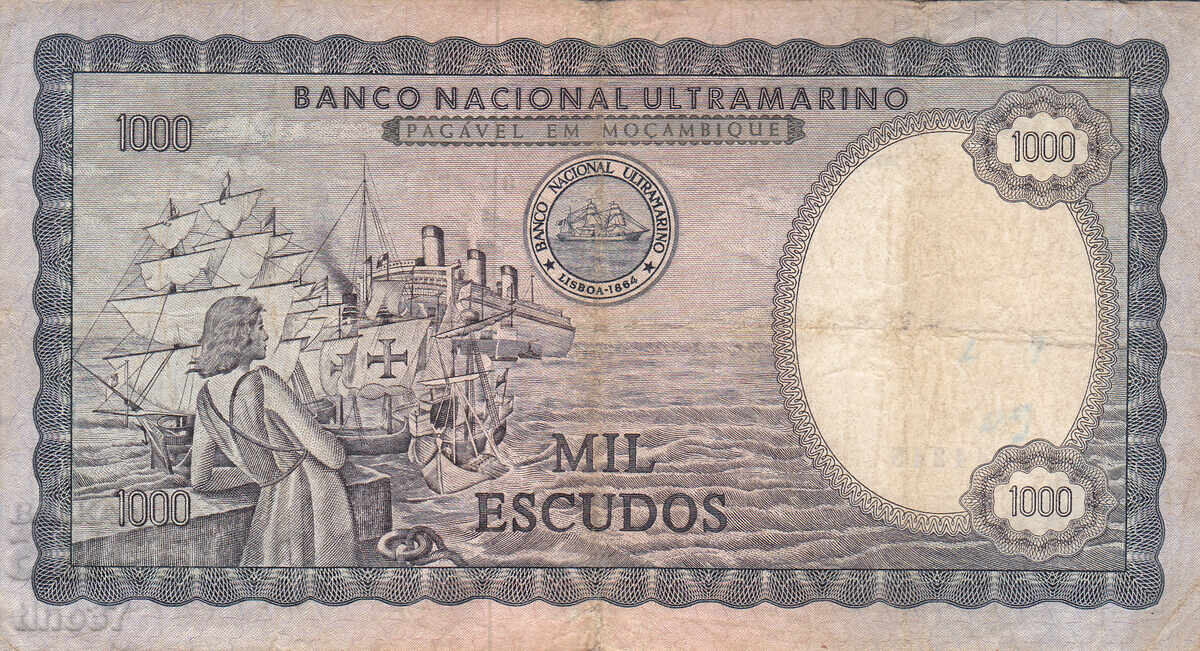 Auction tino37 - MOZAMBIQUE - /PORTUGUESE/ - 1000 ESCUDOS - 1972 Auction tino37 - MOZAMBIQUE - /PORTUGUESE/ - 1000 ESCUDOS - 1972
