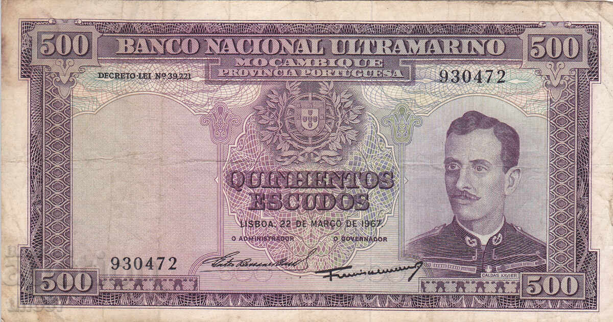 tino37 - MOZAMBIQUE - /PORTUGUESE/ - 500 ESCUDOS - 1967 with price 15.90 BGN | € 8.13