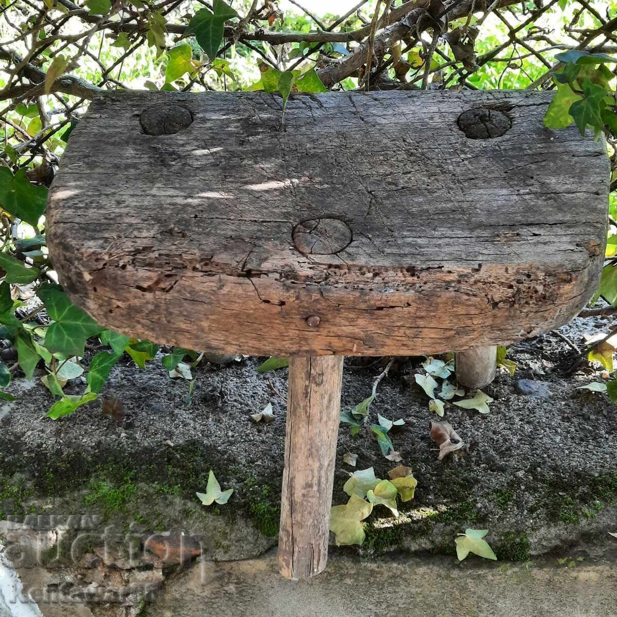 Antique three-legged stool, chair with price 9.00 BGN | € 4.60 Antique three-legged stool, chair with price 9.00 BGN | € 4.60