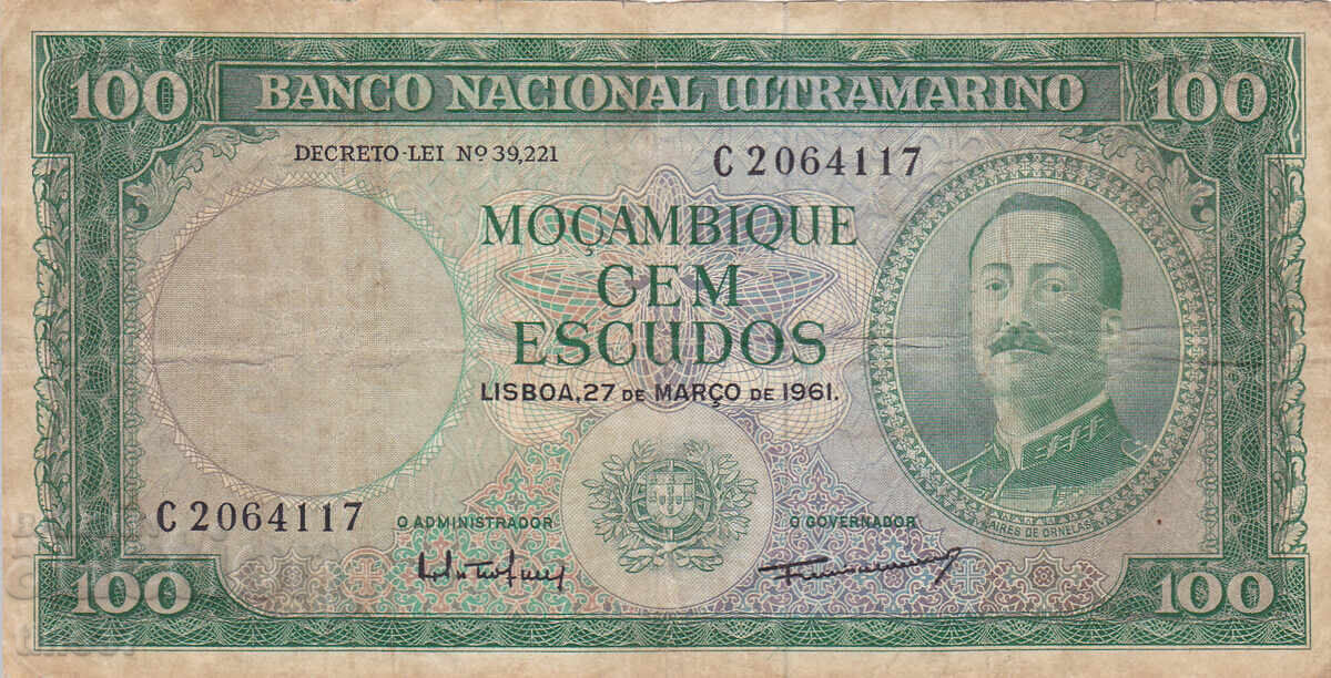 tino37 - MOZAMBIQUE - /PORTUGUESE/ - 100 ESCUDOS - 1961 with price 15.90 BGN | € 8.13