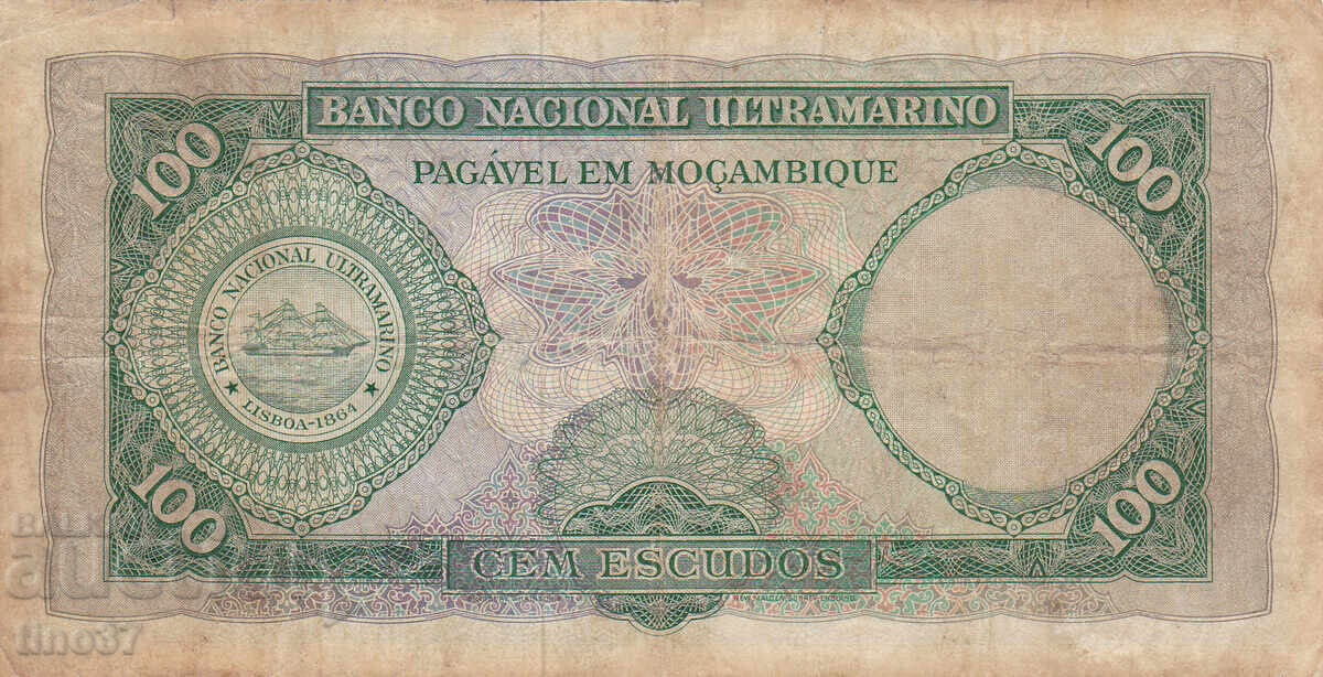 Auction  tino37 - MOZAMBIQUE - /PORTUGUESE/ - 100 ESCUDOS - 1961