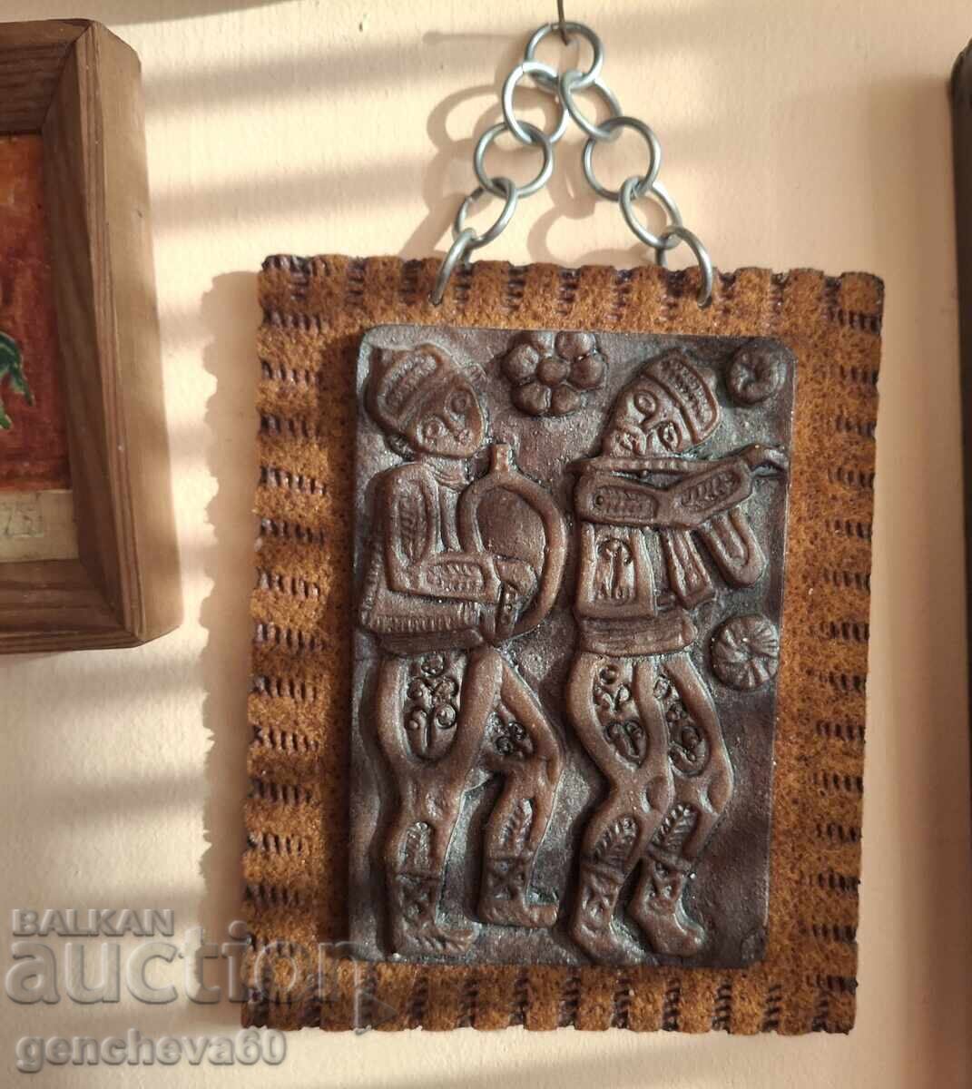Suvenir bulgăresc retro de perete Muzicanți Suvenir bulgăresc retro de perete Muzicanți
