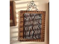 Suvenir bulgăresc retro de perete Muzicanți