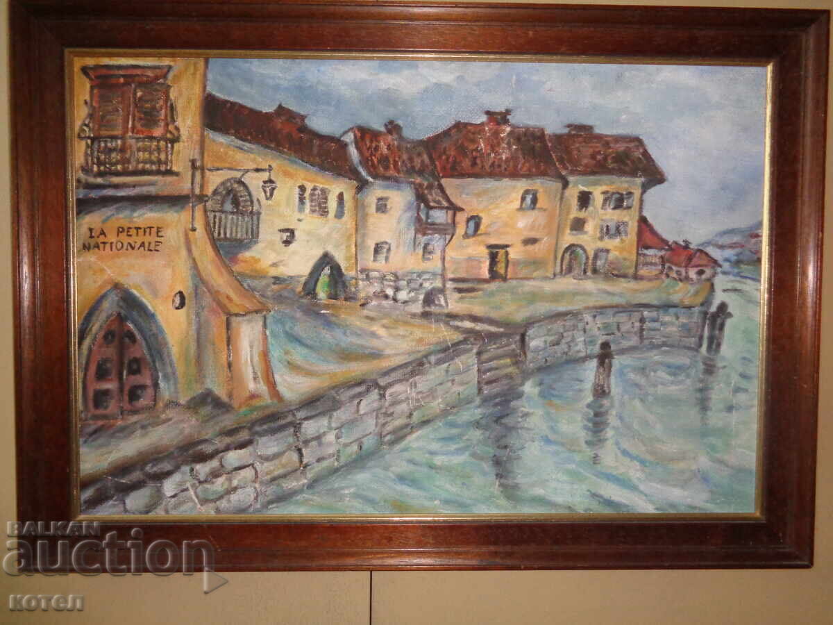 Продавам маслена картина, озаглавена "LA PETITE NATIONALE с цена € 46.02 | 90.01 лв.