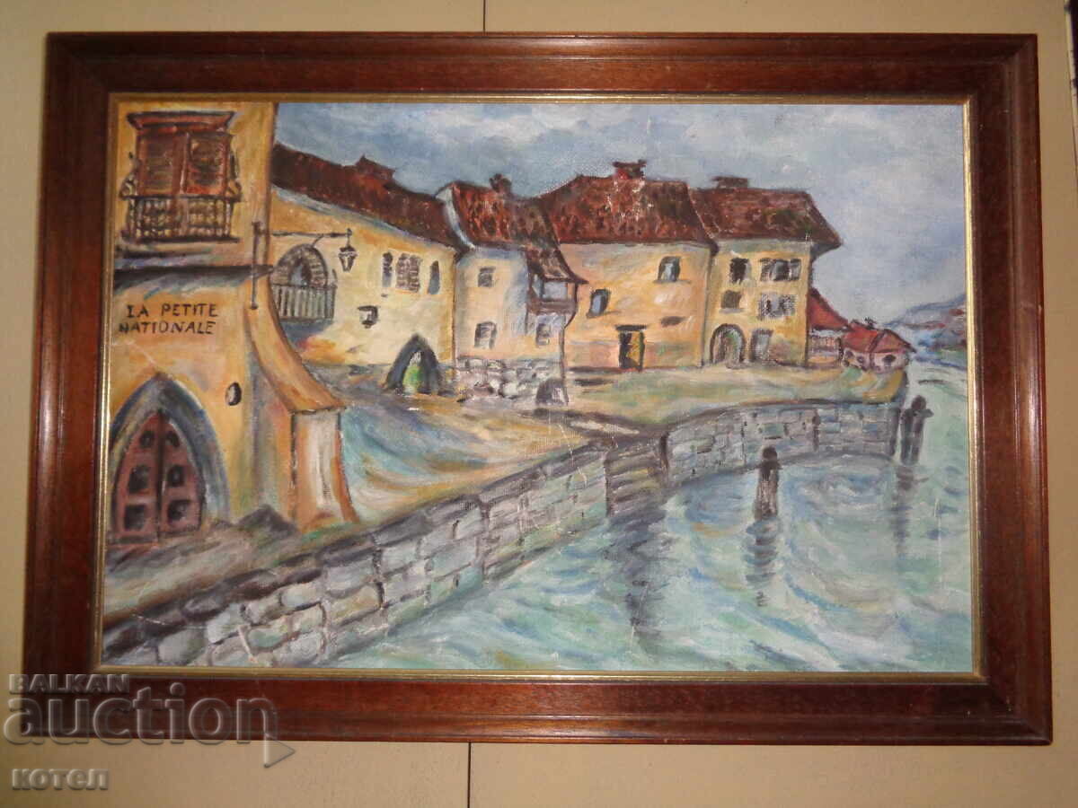 Доставка на Продавам маслена картина, озаглавена "LA PETITE NATIONALE