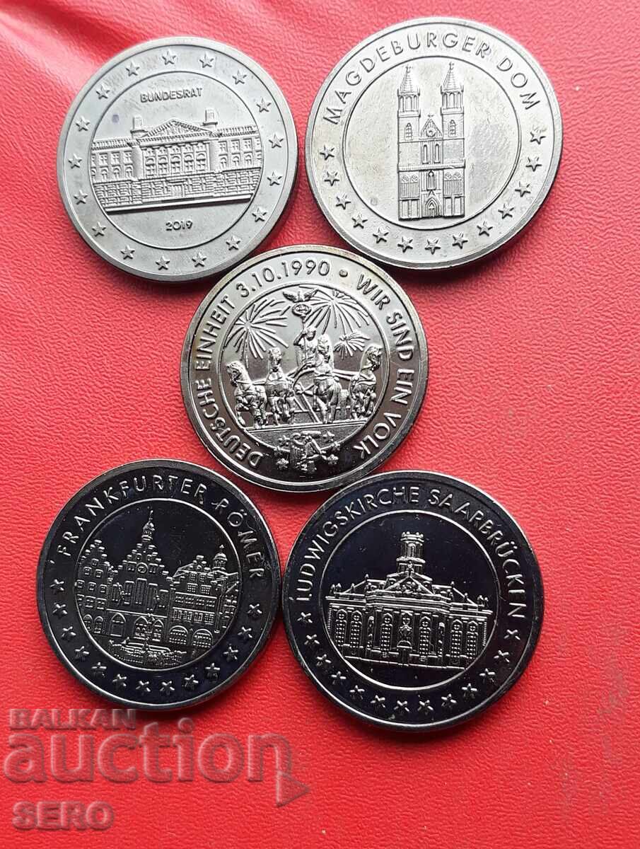 Μετάλλια-Γερμανία-παρτίδα από 5 μετάλλια με τιμή 9.00 BGN | € 4.60