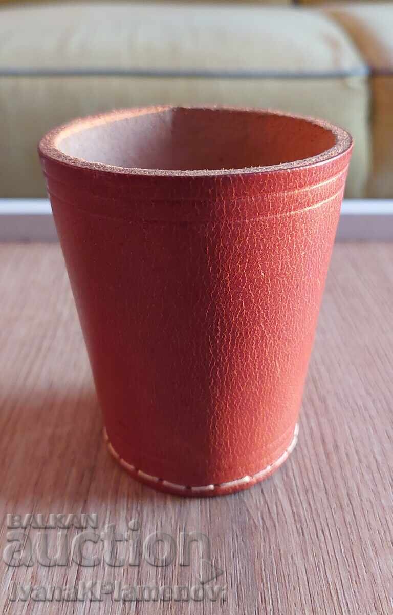 New leather dice cup for connoisseurs with price 12.00 BGN | € 6.14 New leather dice cup for connoisseurs with price 12.00 BGN | € 6.14