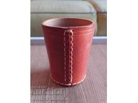 New leather dice cup for connoisseurs