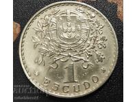 Monedă Portugalia 1 escudo, 1962