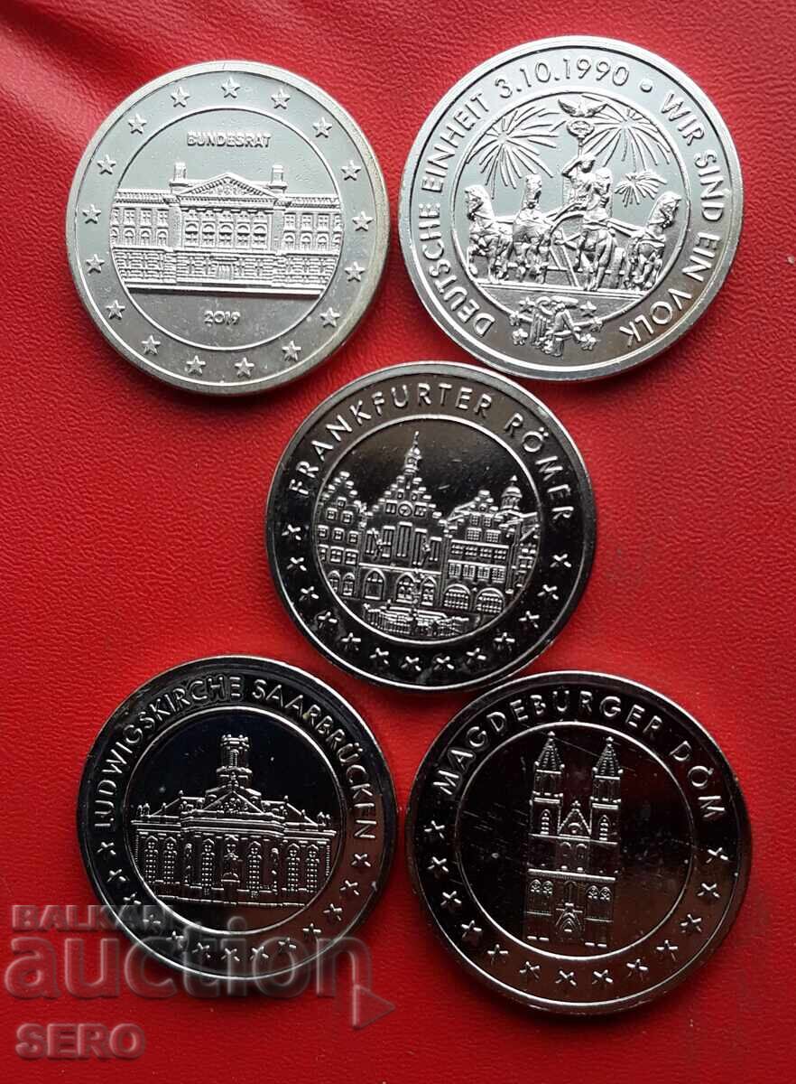Medal - Germany - Lot of 5 medals - with different coating with price 9.00 BGN | € 4.60 Medal - Germany - Lot of 5 medals - with different coating with price 9.00 BGN | € 4.60