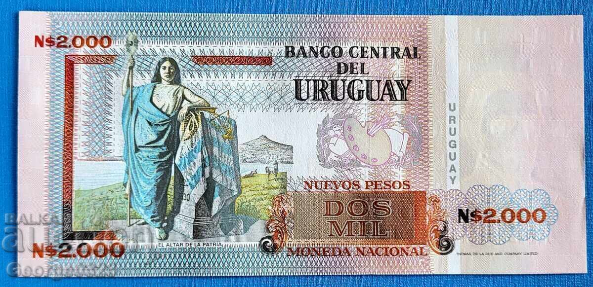 Uruguay 1989 2000 Pesos UNC New with price € 7.50 | 14.67 BGN