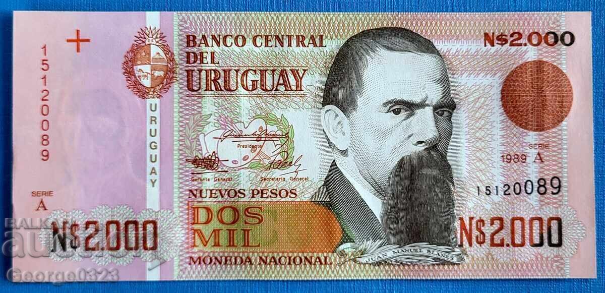 Uruguay 1989 2000 Pesos UNC New